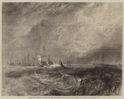 Fishing-Boats Bringing a Disabled Ship into Port Rysdael by Joseph Mallord William Turner